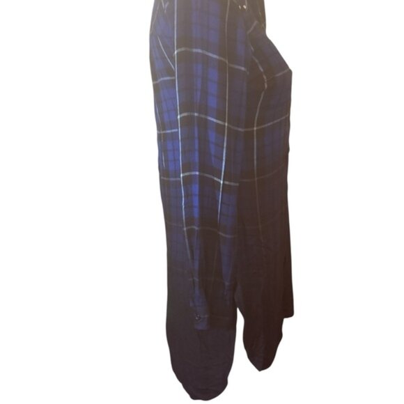 Rock & Republic Shirt Dress SzXS Blue Plaid Ombré Button Up Long Sleeve High Low - Picture 2 of 4